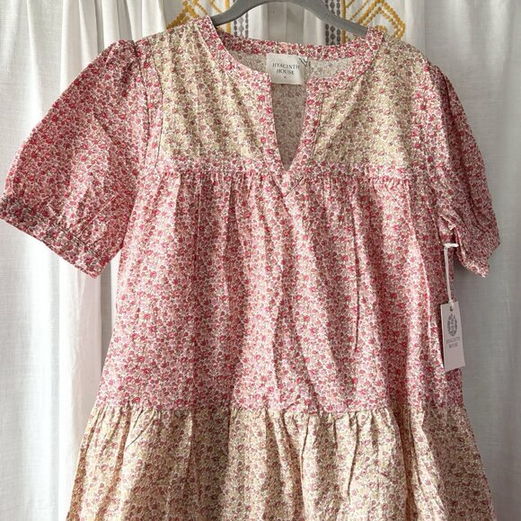 Tuckernuck Hyacinth House Floral Hana Mini Dress (Size M) Tiered Billowy A-line - Picture 5 of 11